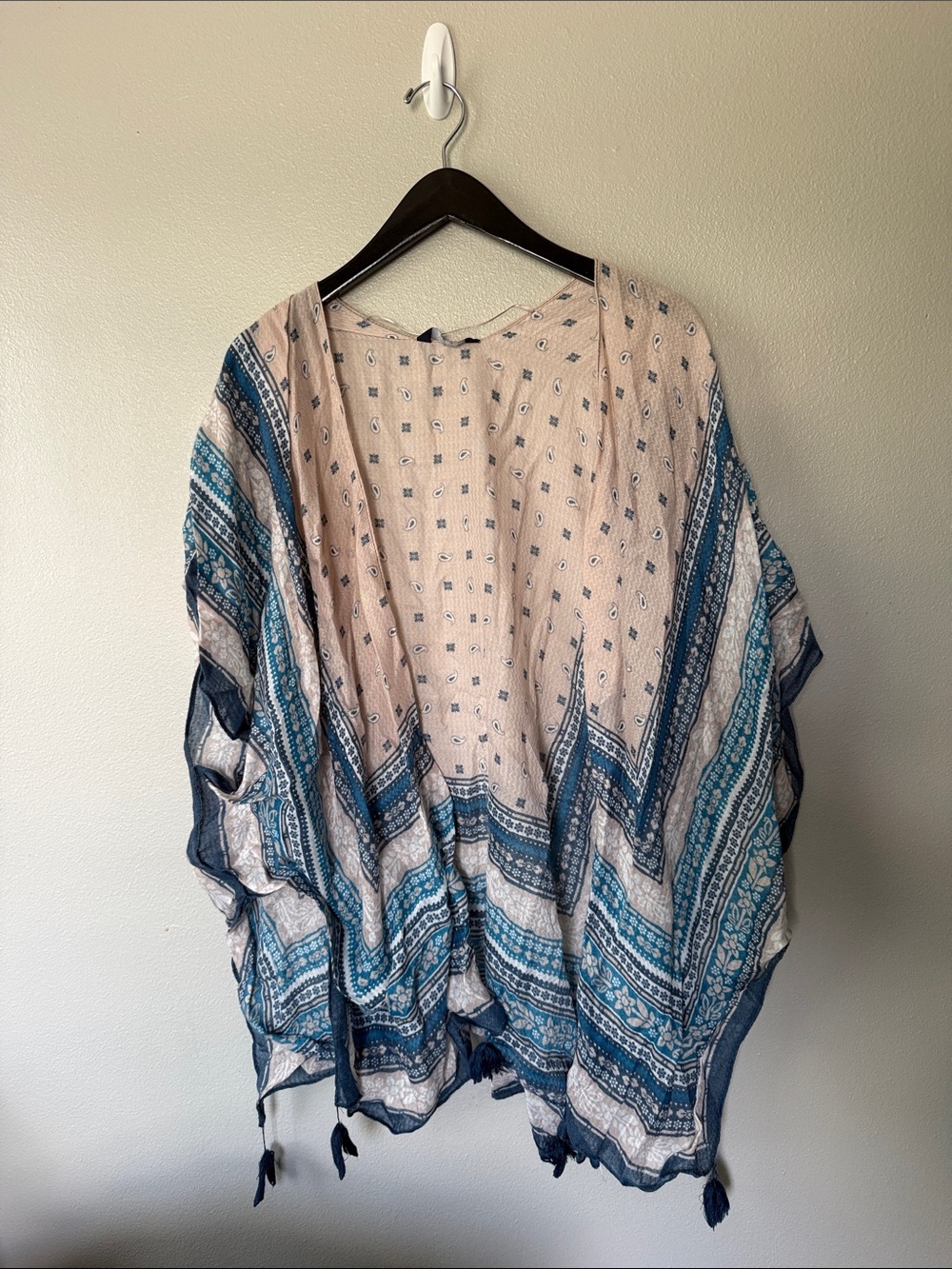 Lucky Brand Women’s Kimono Shawl Cardigan Boho Printed Lightweight One Size